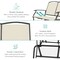 Best Choice Products 2-Person Outdoor Swing Glider, Steel Patio Loveseat, Bench Rocker w/ Armrests